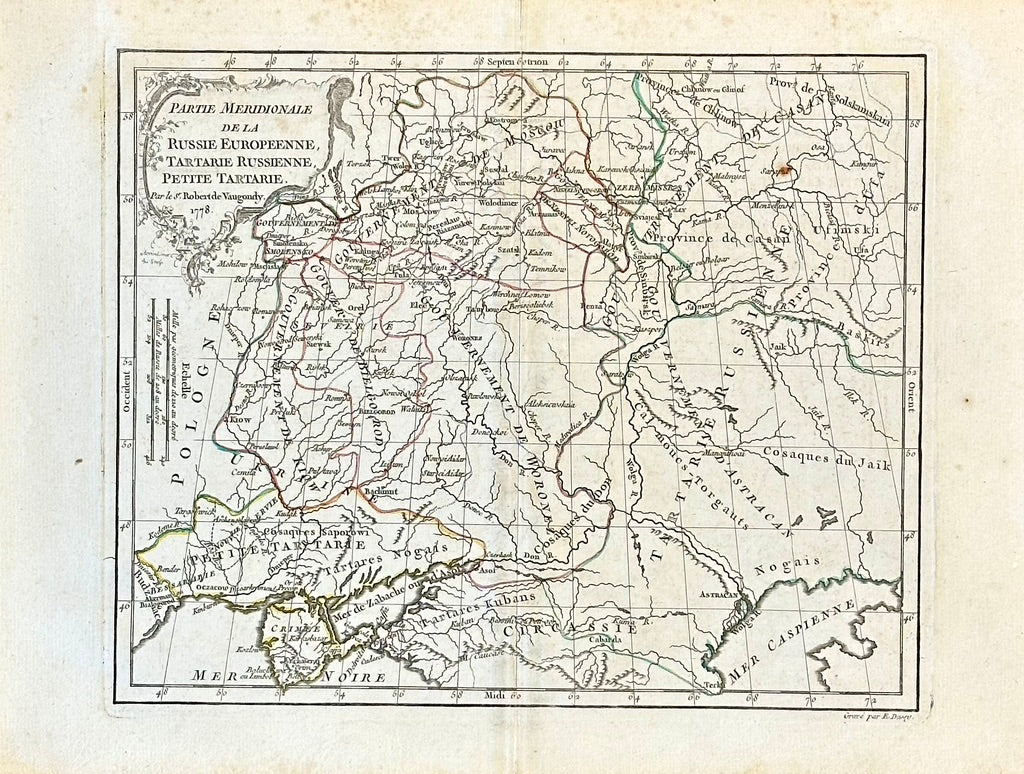 Russia, Ukraine, Petite Tartarie by Robert De Vaugondy, 1778