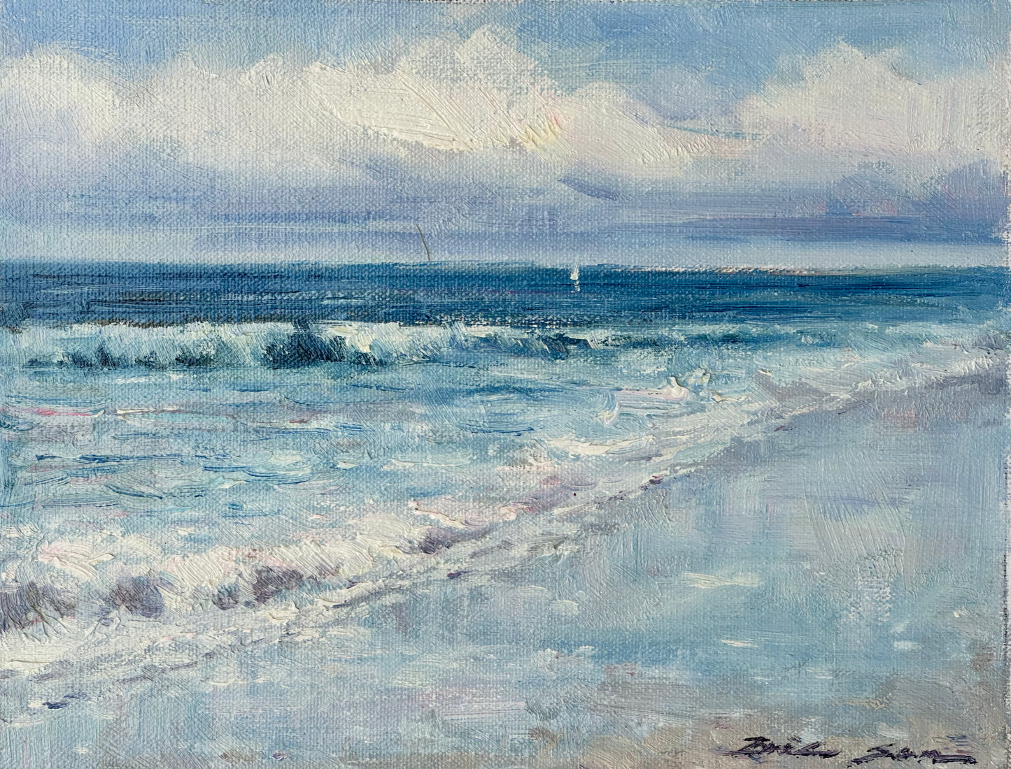 Waves, Original Oil on Canvas by Eric Son