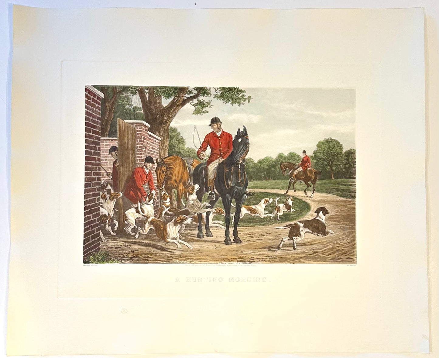 A Hunting Morning, engraving by Sheldon Williams, 1878