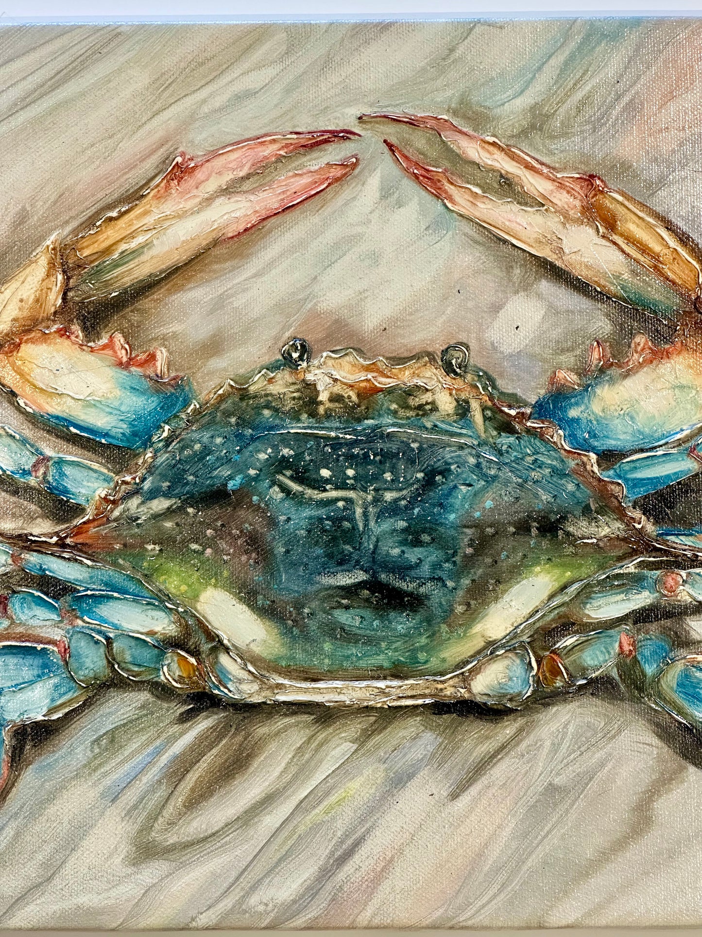 Blue Crab, Original oil painting by S. Park, Unframed