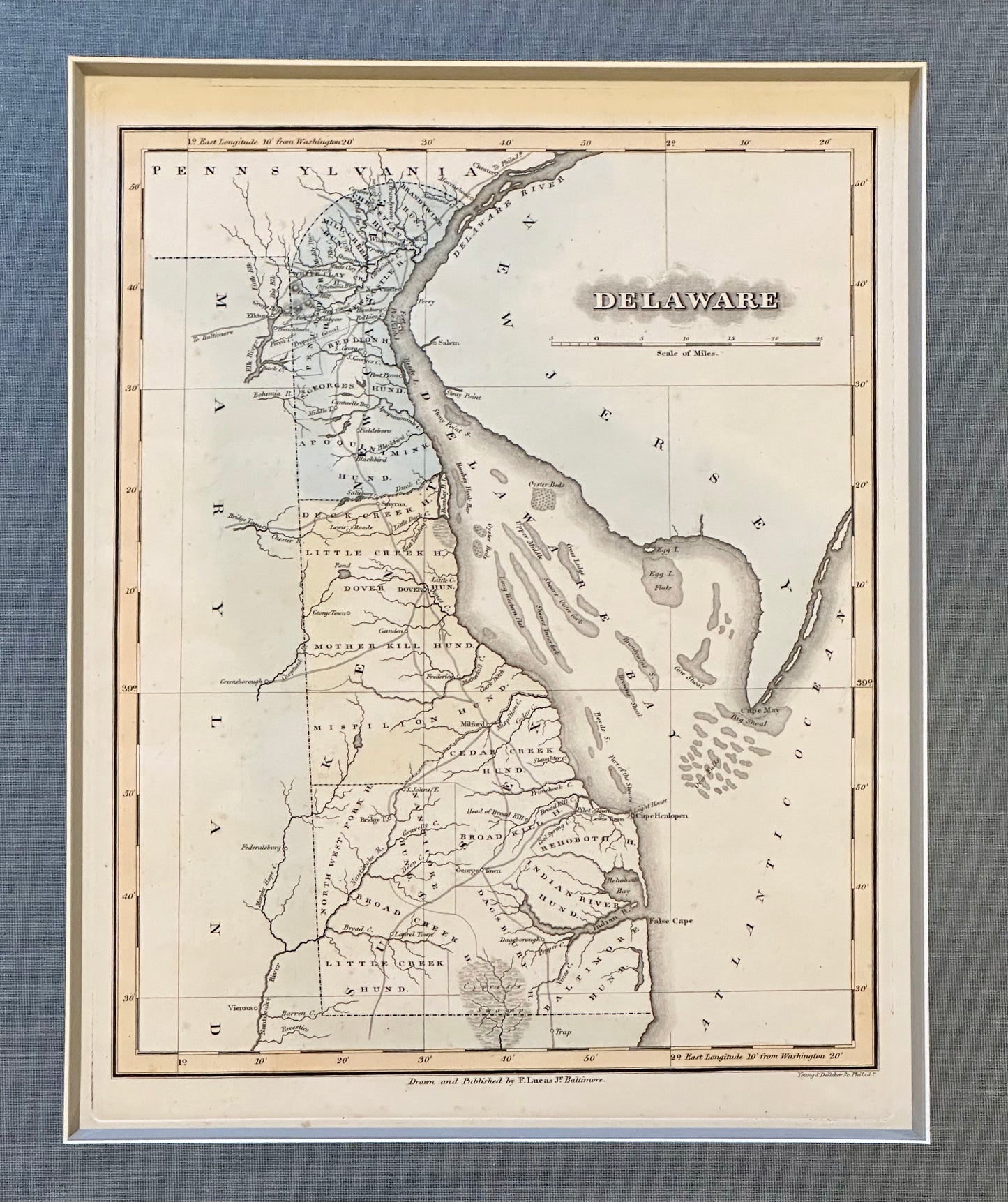 Delaware by Fielding Lucas, 1823