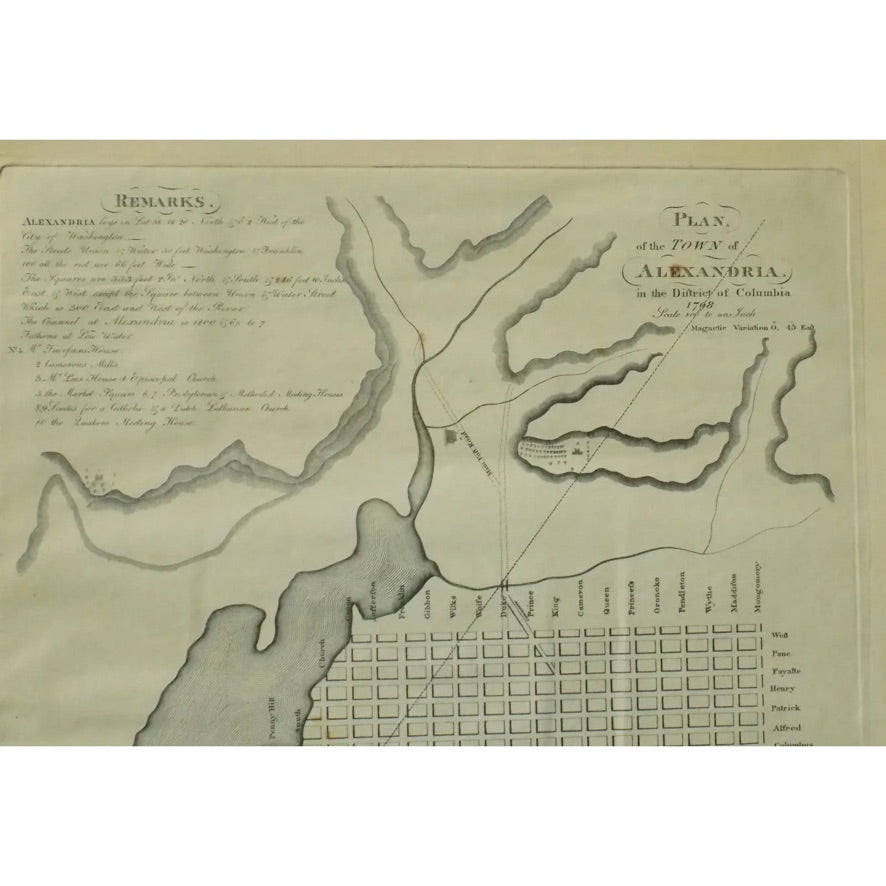 Alexandria, Virginia Town Plan, Framed