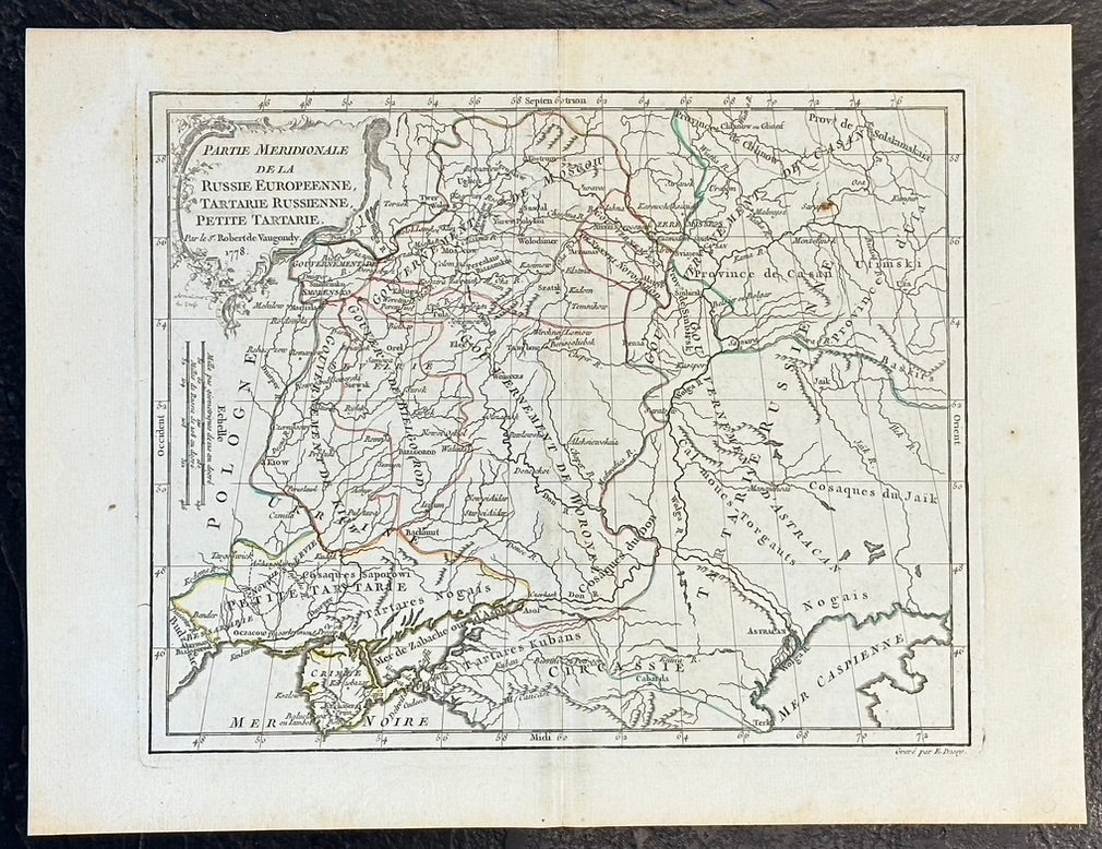 Russia, Ukraine, Petite Tartarie by Robert De Vaugondy, 1778