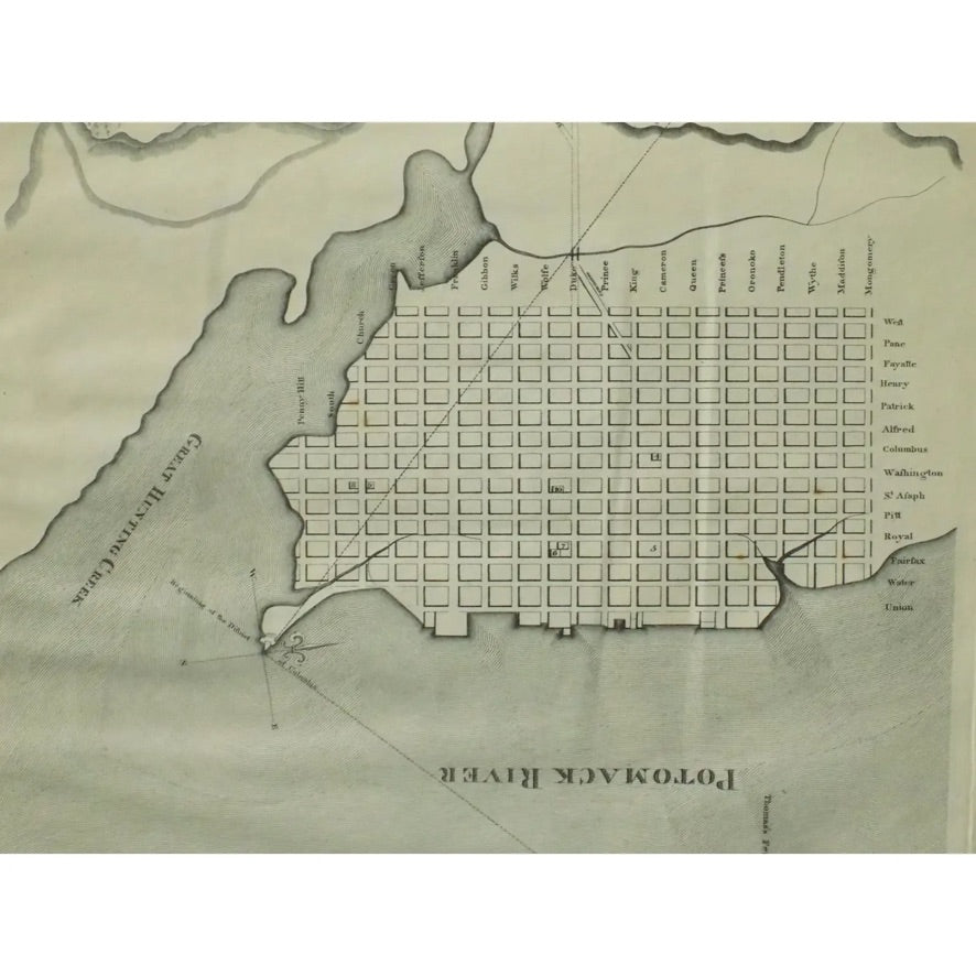 Alexandria, Virginia Town Plan, Framed