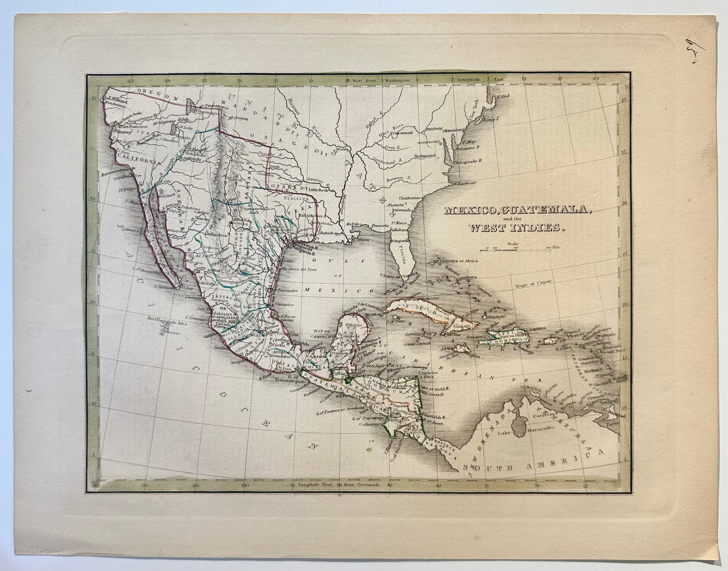 Mexico, Guatemala & West Indies by Bradford, 1830