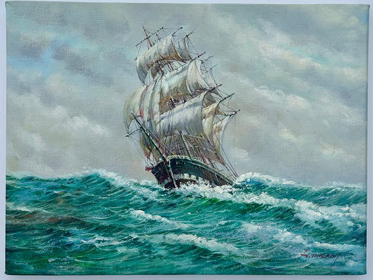 20th Century Clipper Ship Painting