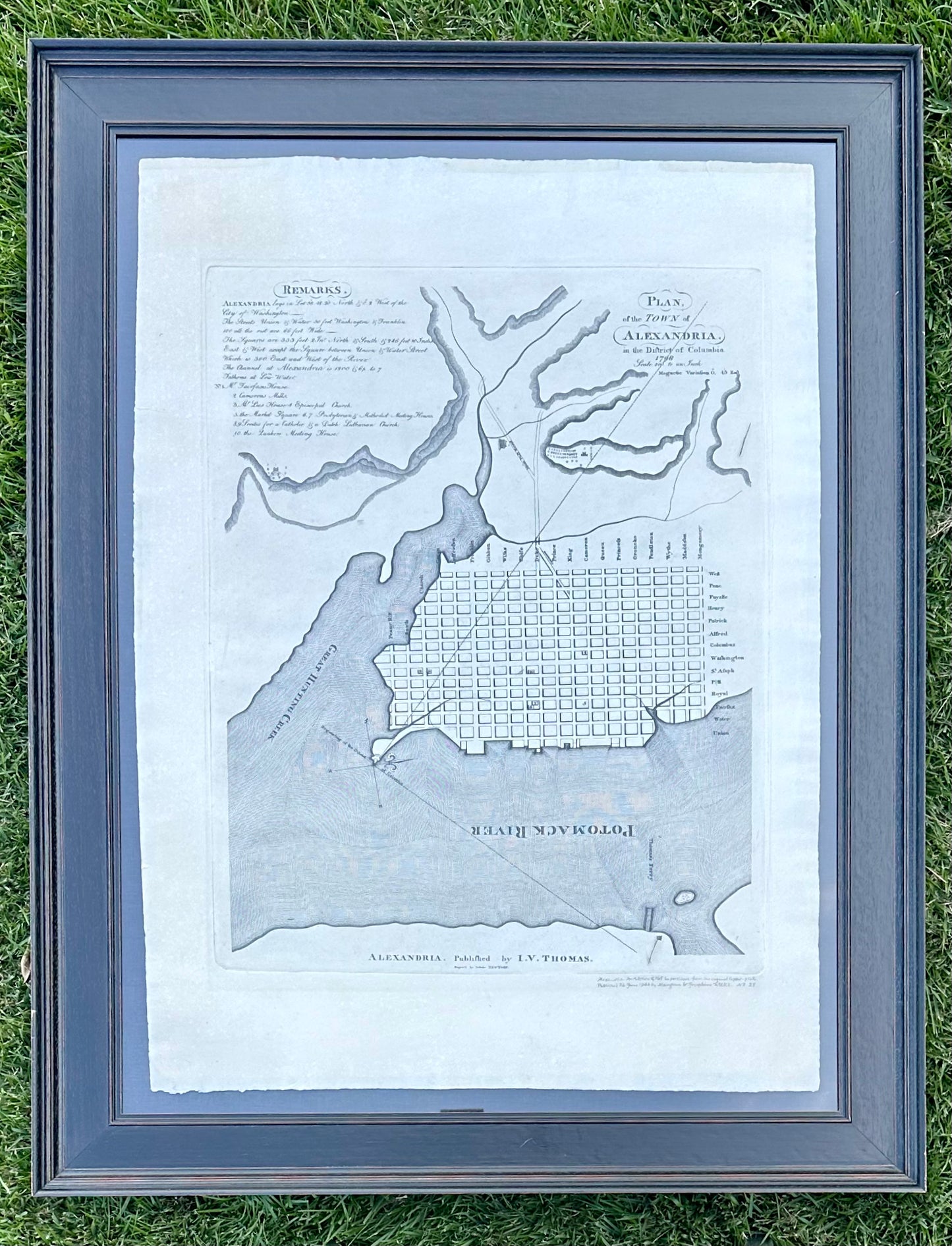 Alexandria, Virginia Town Plan, Framed