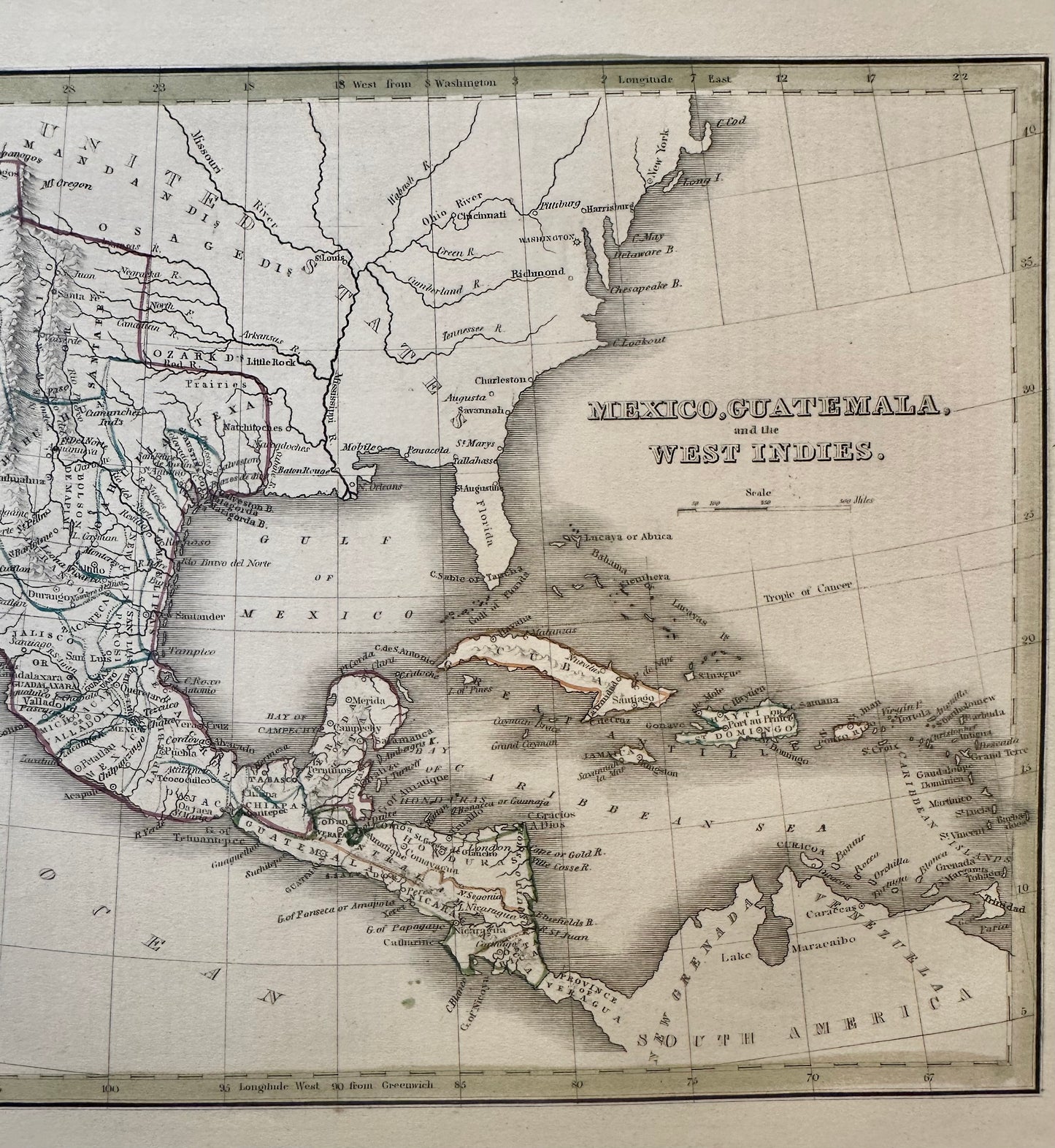 Mexico, Guatemala & West Indies by Bradford, 1830