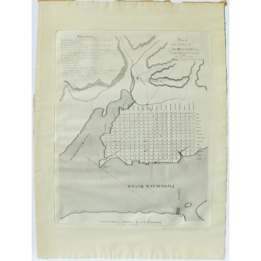 Alexandria, Virginia Town Plan, Framed