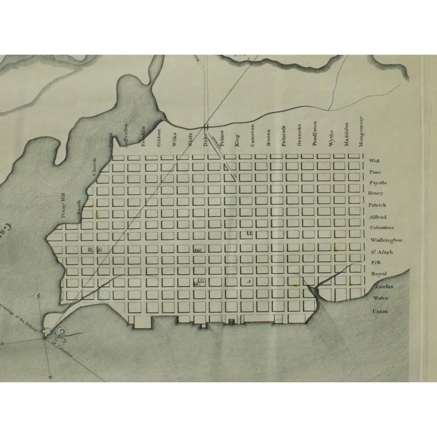 Alexandria, Virginia Town Plan, Framed