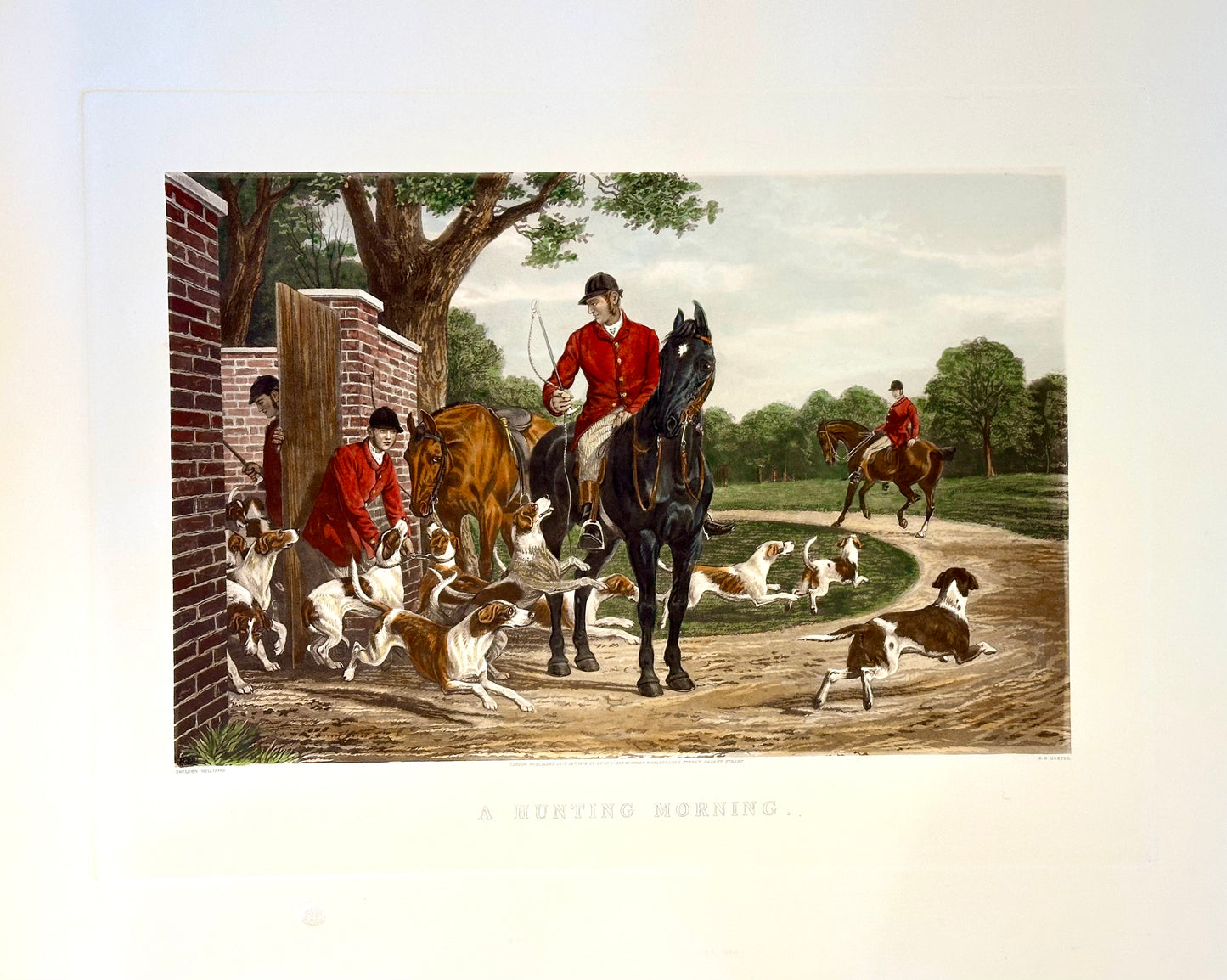 A Hunting Morning, engraving by Sheldon Williams, 1878