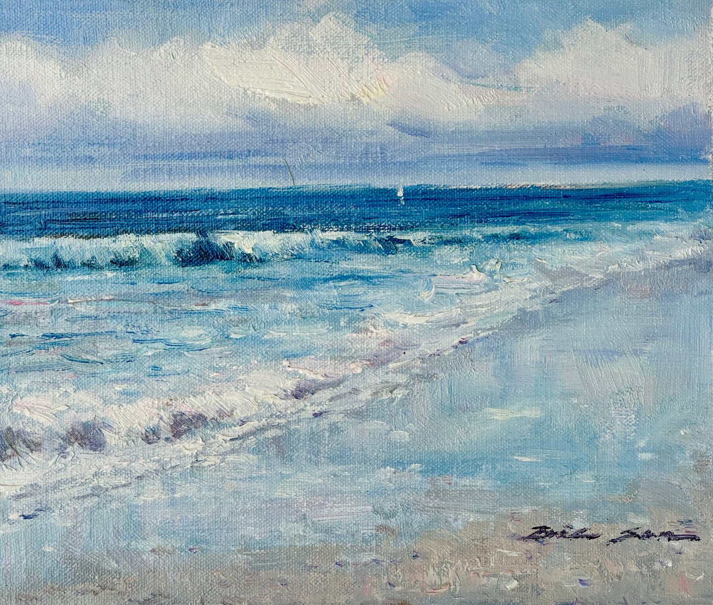 Waves, Original Oil on Canvas by Eric Son