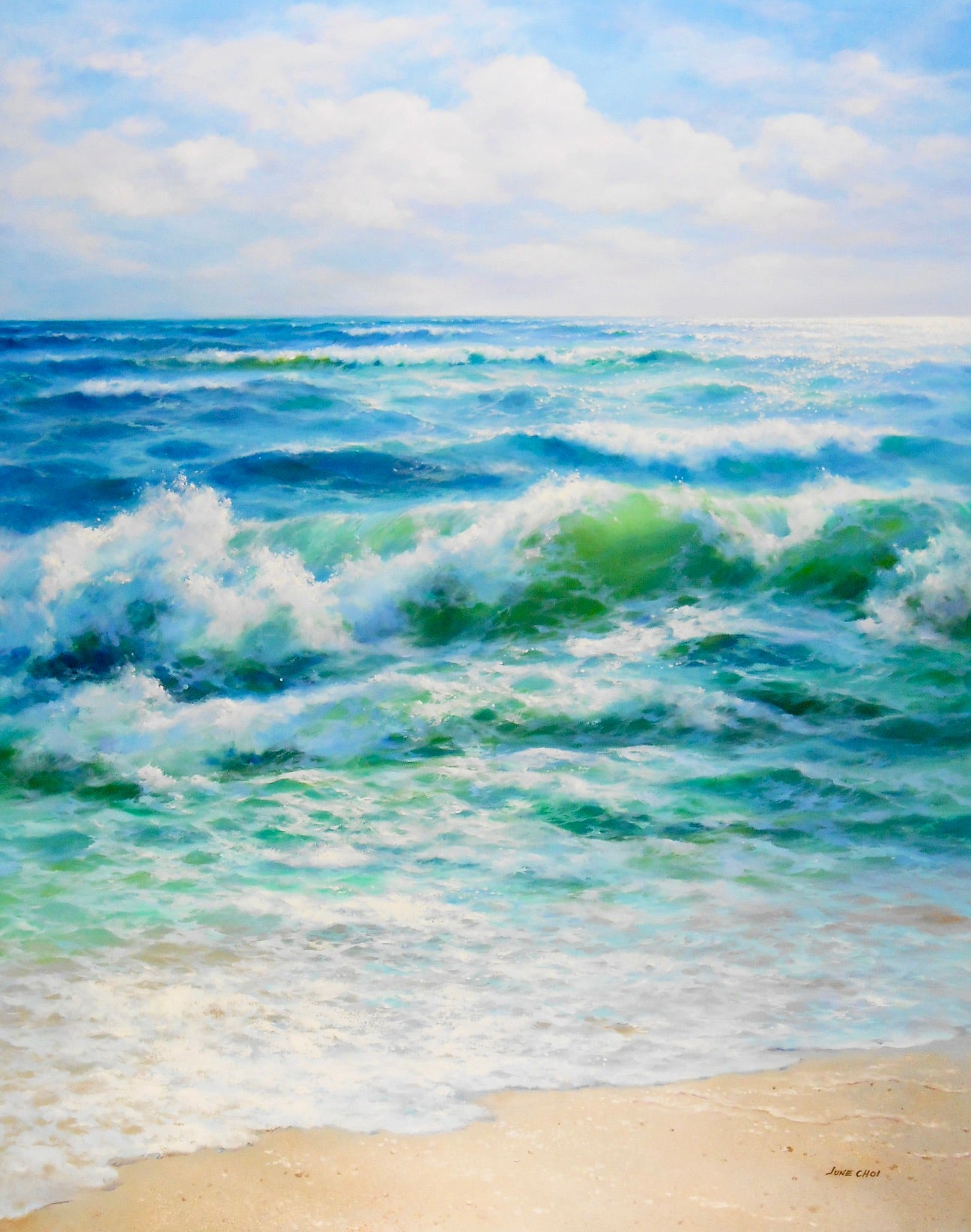 Waves, original oil on canvas