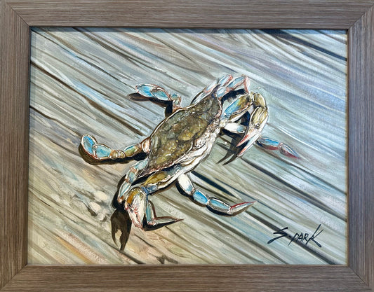 Crab Painting by S. Park, Framed