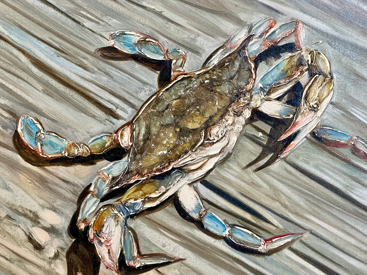 Crab Painting by S. Park, Framed