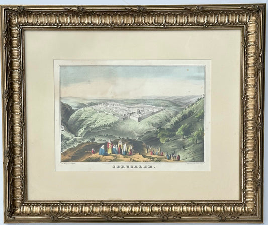 1846 Jerusalem View by Currier & Ives, Framed