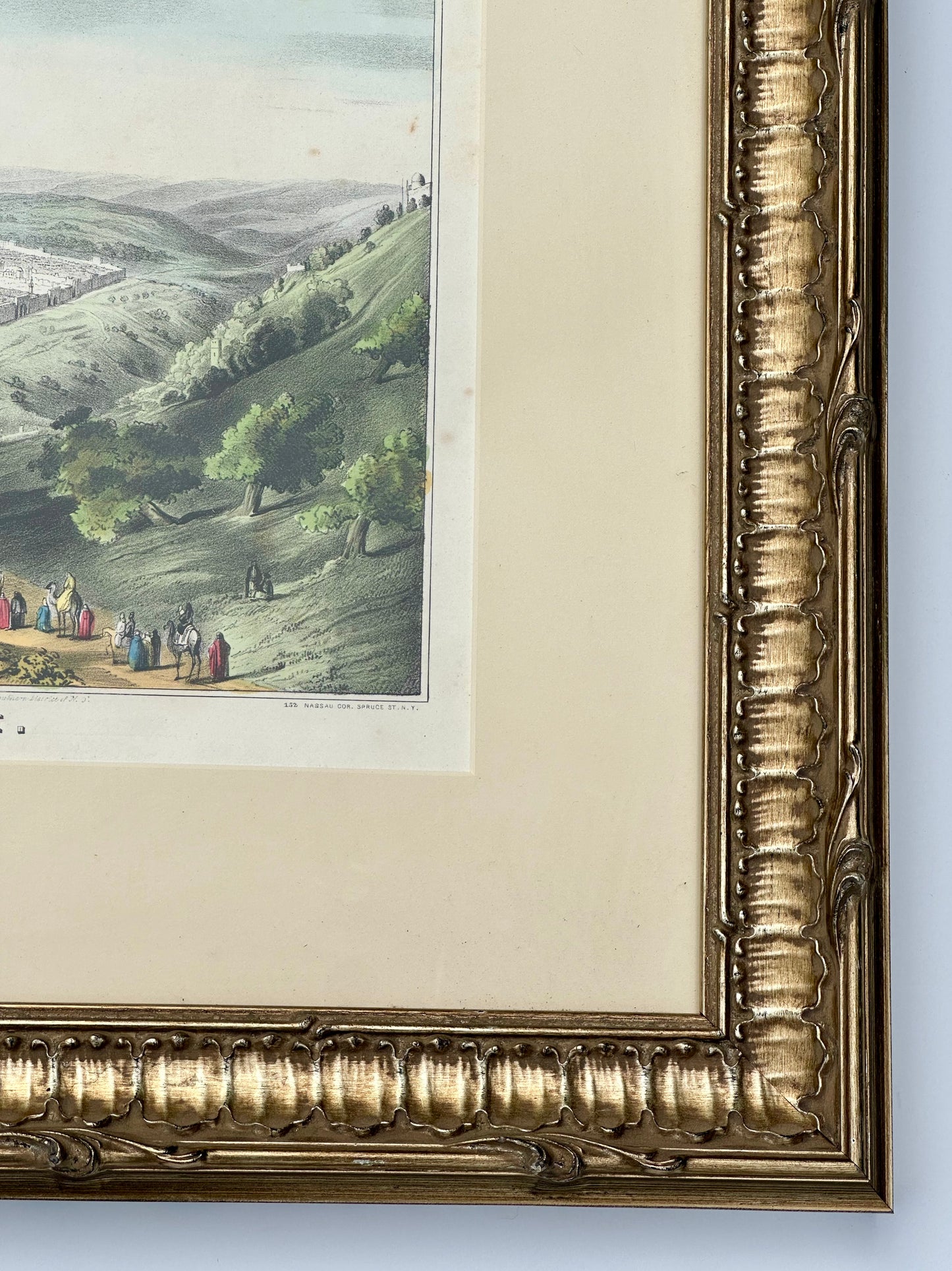 1846 Jerusalem View by Currier & Ives, Framed