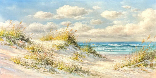 The Dune, Contemporary Coastal Oil on Canvas Painting