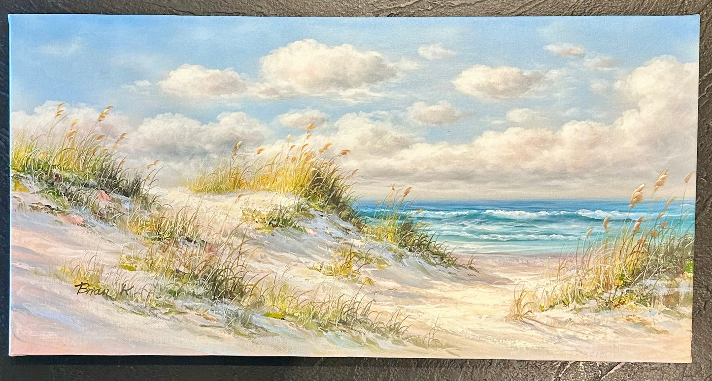 The Dune, Contemporary Coastal Oil on Canvas Painting