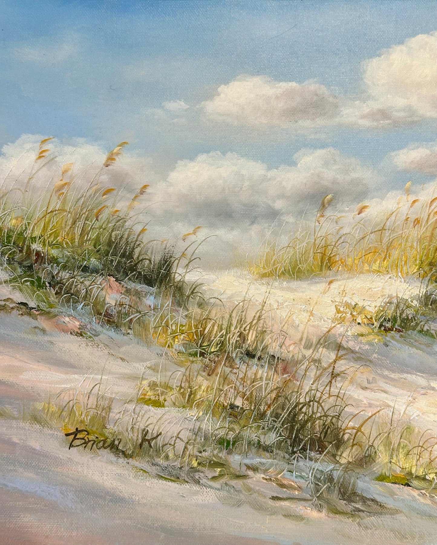 The Dune, Contemporary Coastal Oil on Canvas Painting