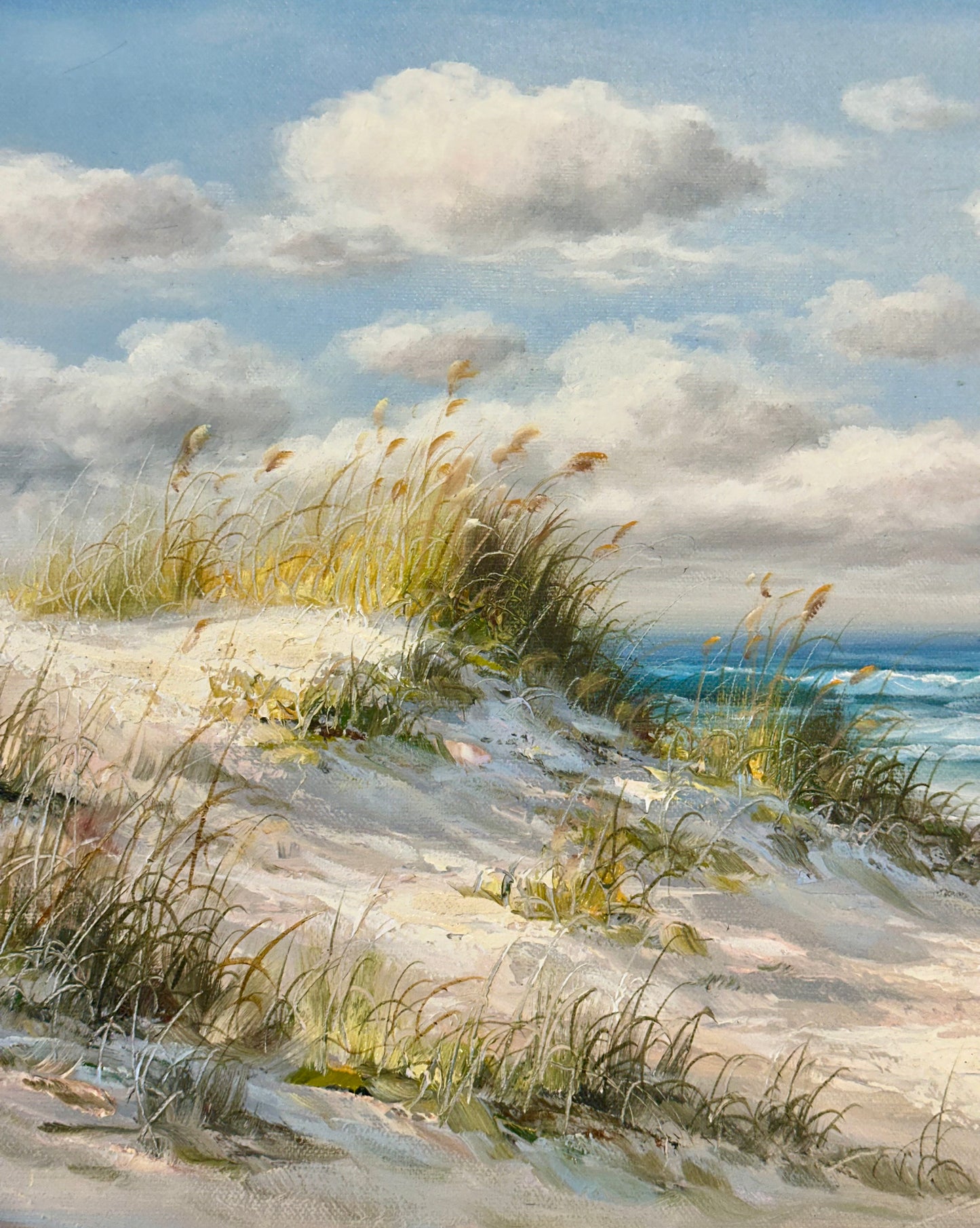 The Dune, Contemporary Coastal Oil on Canvas Painting