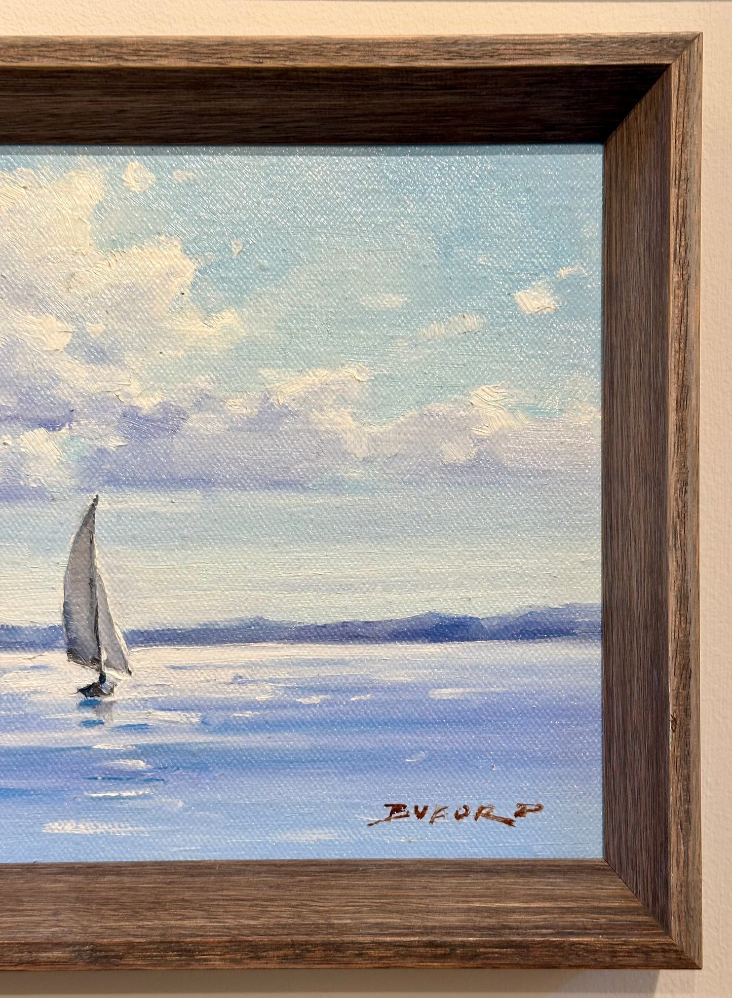 Day Sail, Contemporary Coastal Painting by Buford, Framed