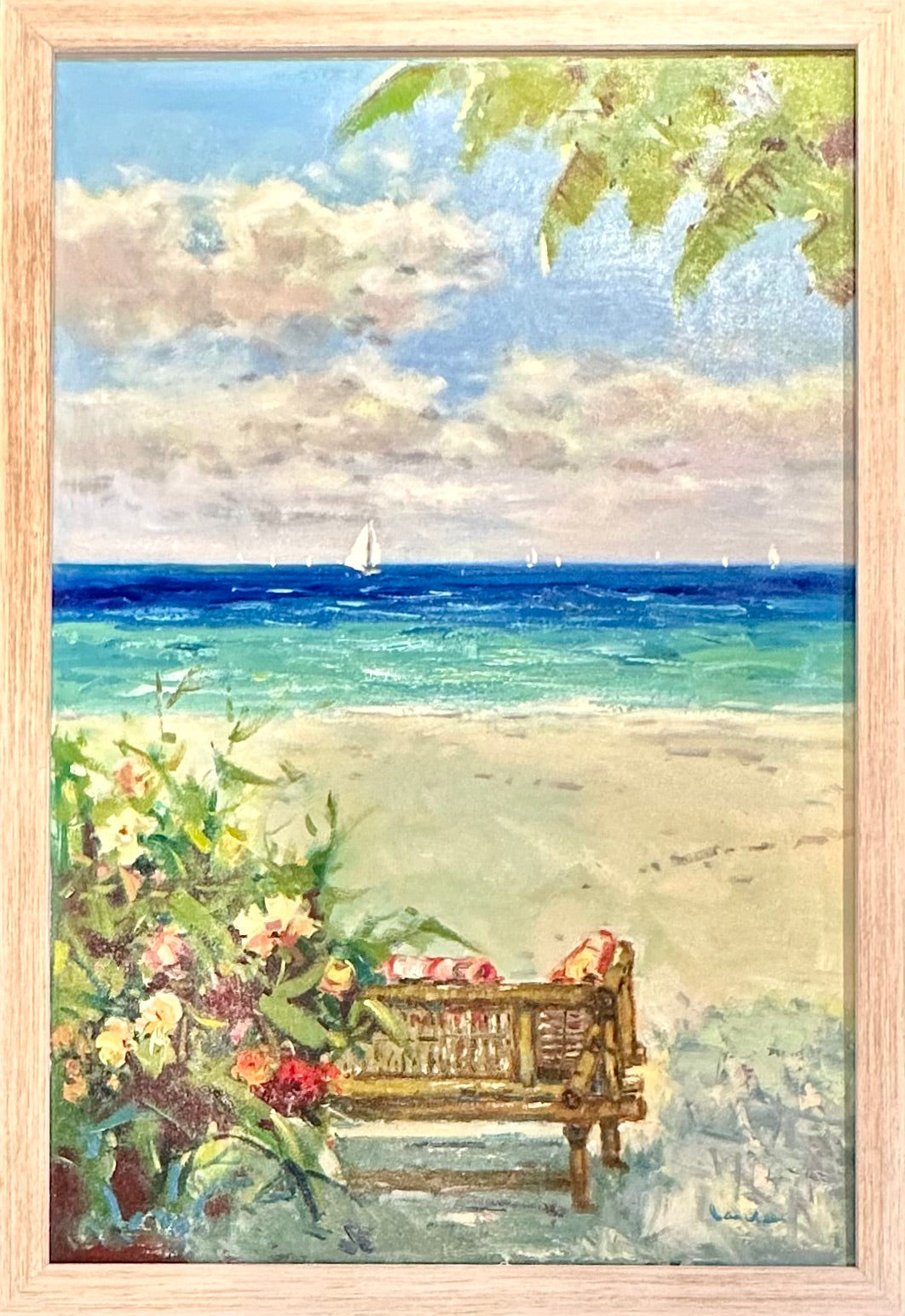 The View, Original Oil Painting, Framed