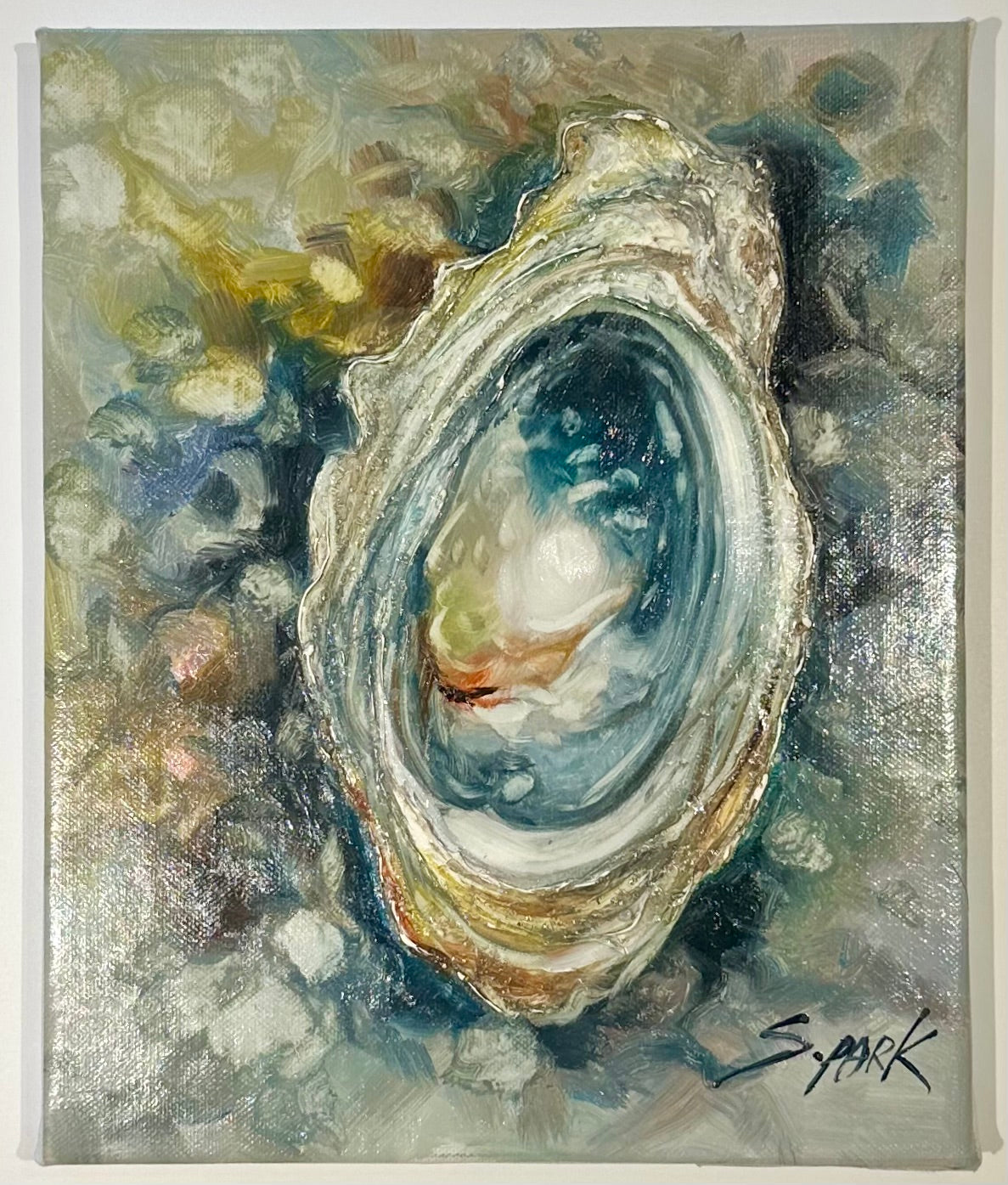 Oyster, Contemporary Coastal Oil Painting, Unframed