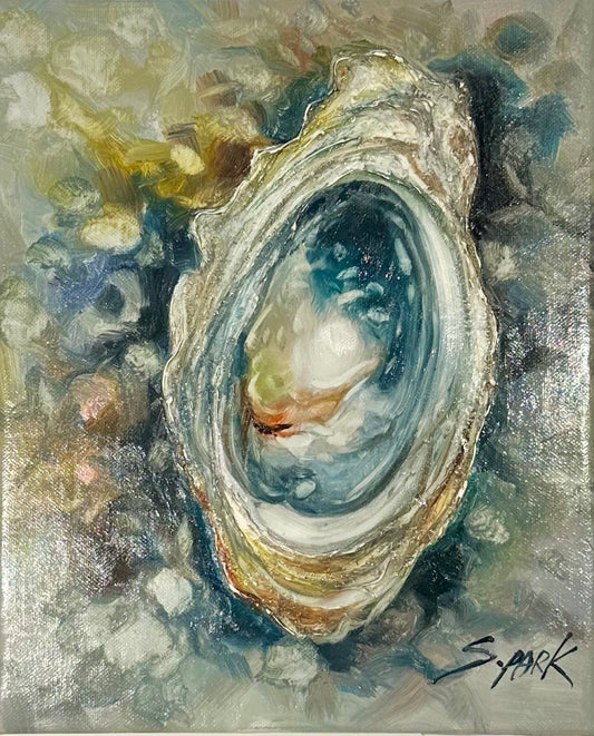 Oyster, Contemporary Coastal Oil Painting, Unframed