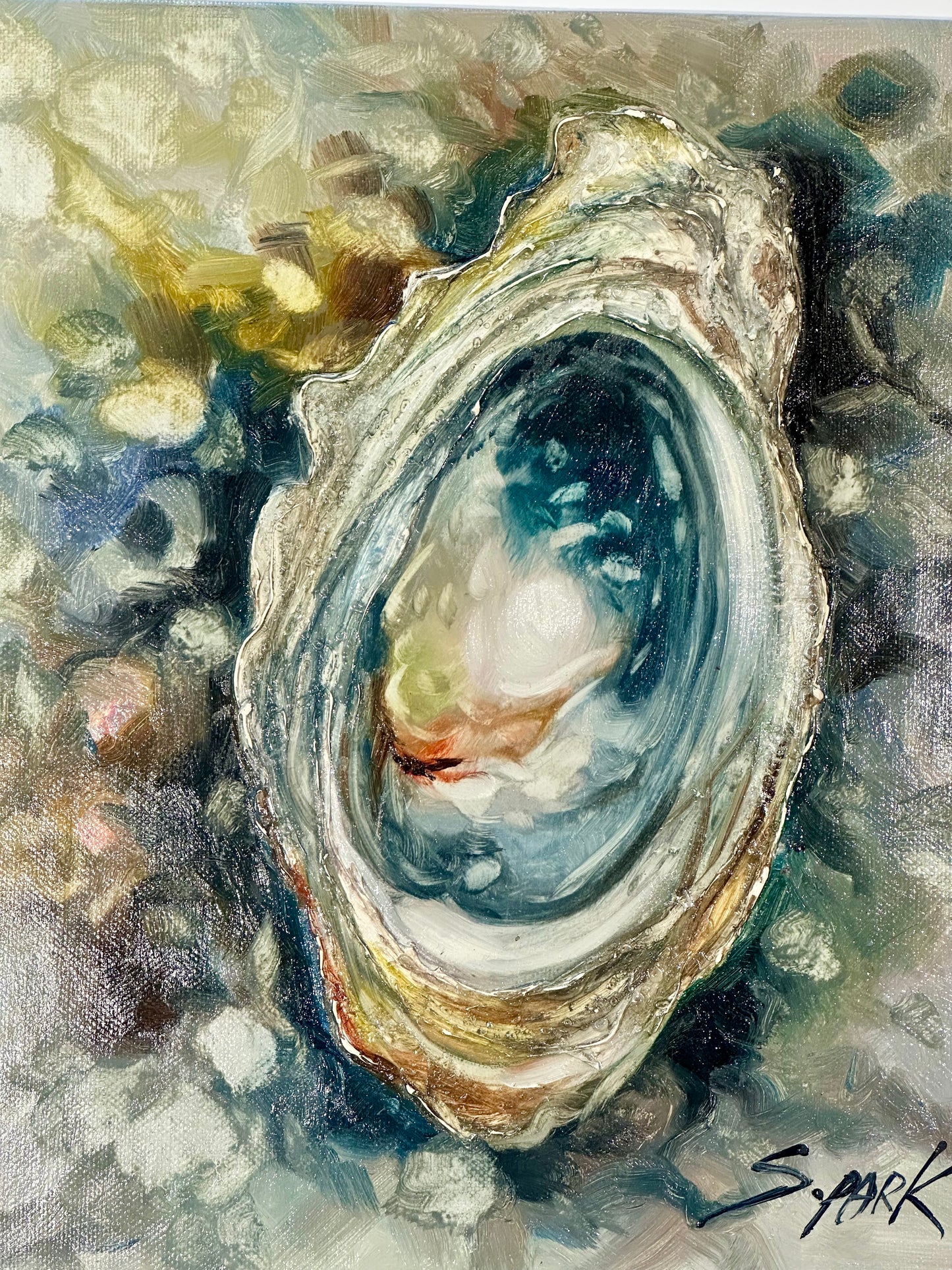 Oyster, Contemporary Coastal Oil Painting, Unframed