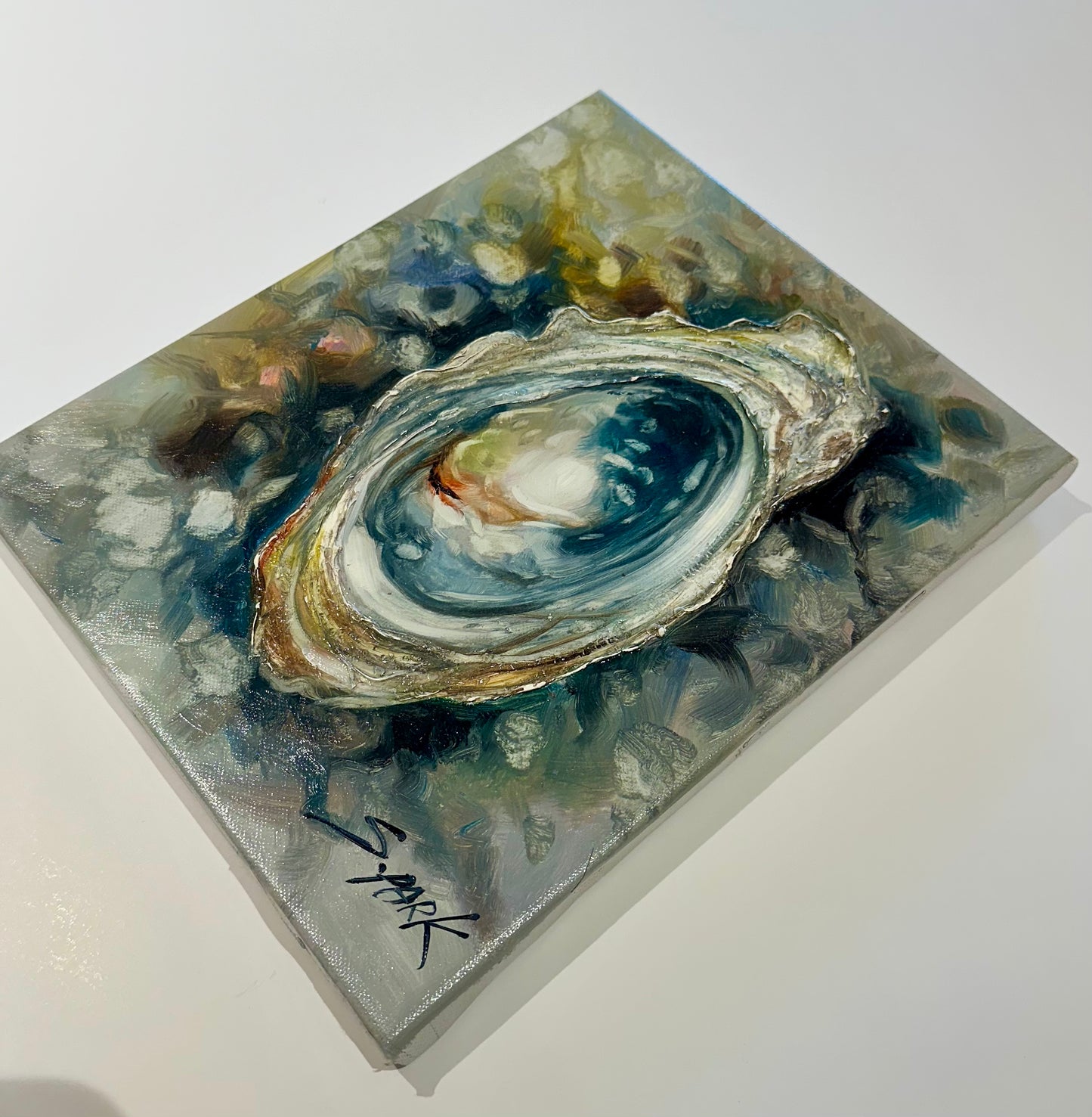 Oyster, Contemporary Coastal Oil Painting, Unframed